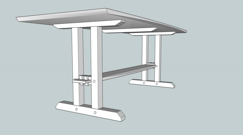 Trestle table design
