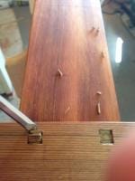 creating the square mortises for the plugs to cover the pins for the mortise and tenon joint