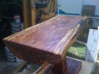 live edge cedar table