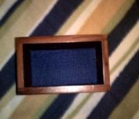 blue felt nicnac box
