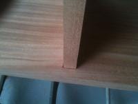 shelf joint close up - front