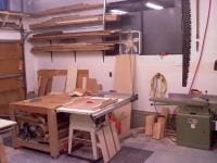 The table saw and wood corner