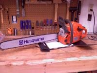 OH, and my chain saw, on the bench.