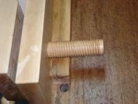 Wooden screw threads for the Moxon vise.