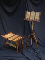 Music stand with bench