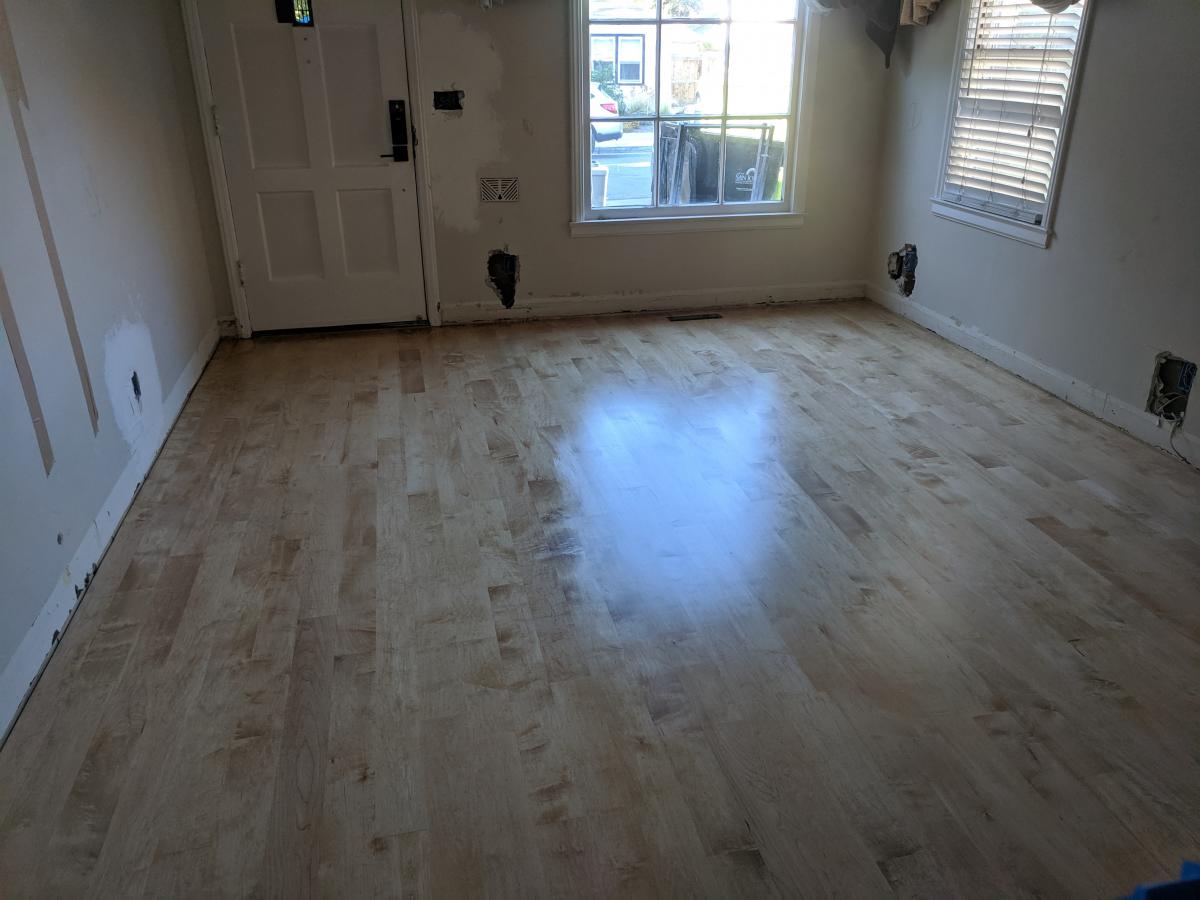 Maple Floor Stain Disaster Finishing, How To Stain Maple Hardwood Floors