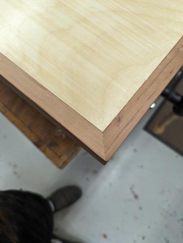 Seeking advice on mitered edging of table top - General Woodworking ...